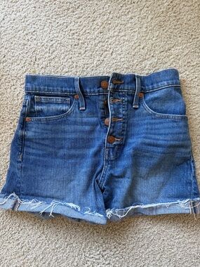 Madewell Classic Blue Button-Fly Denim Cutoff Shorts